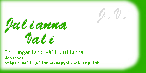 julianna vali business card